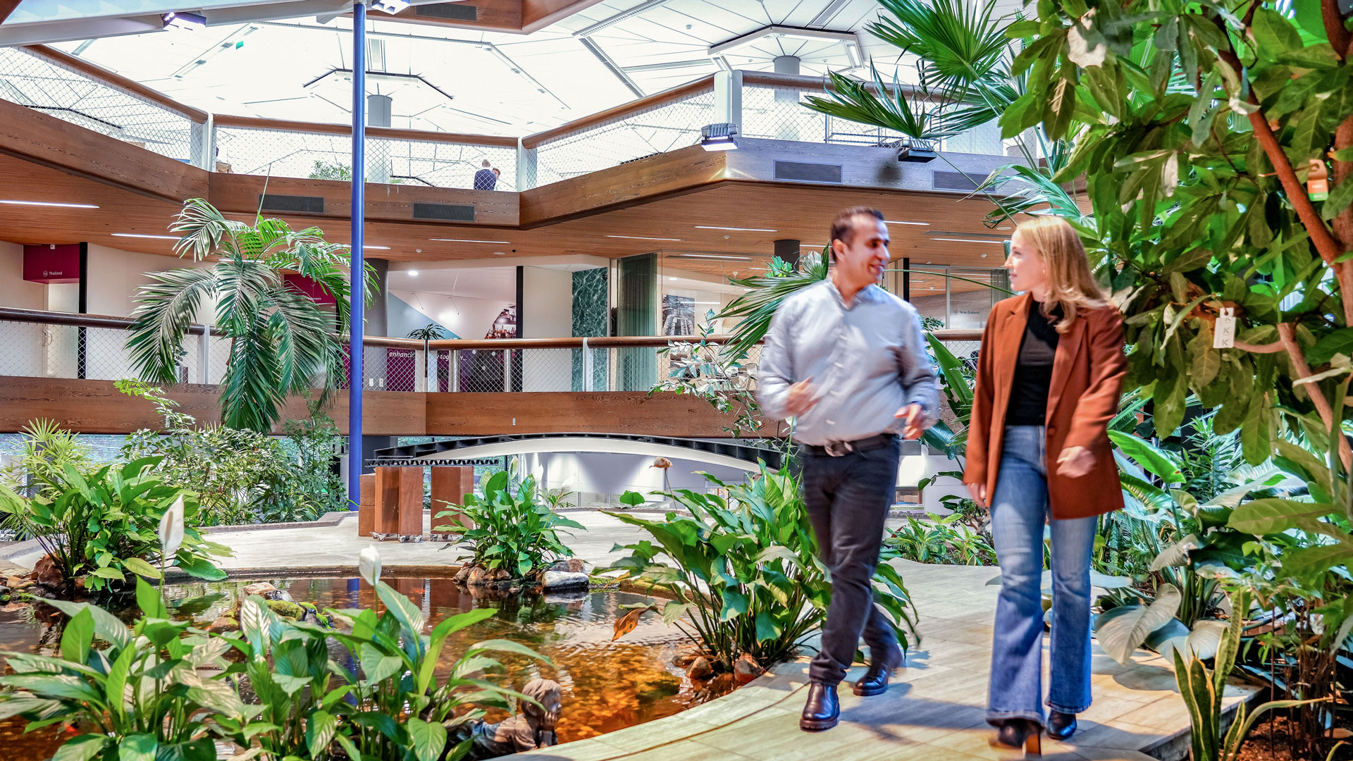 People walking in office